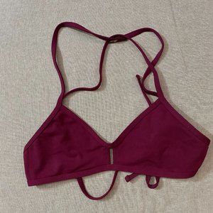 Jolyn Vent Swimsuit Top - Cabernet, Size L